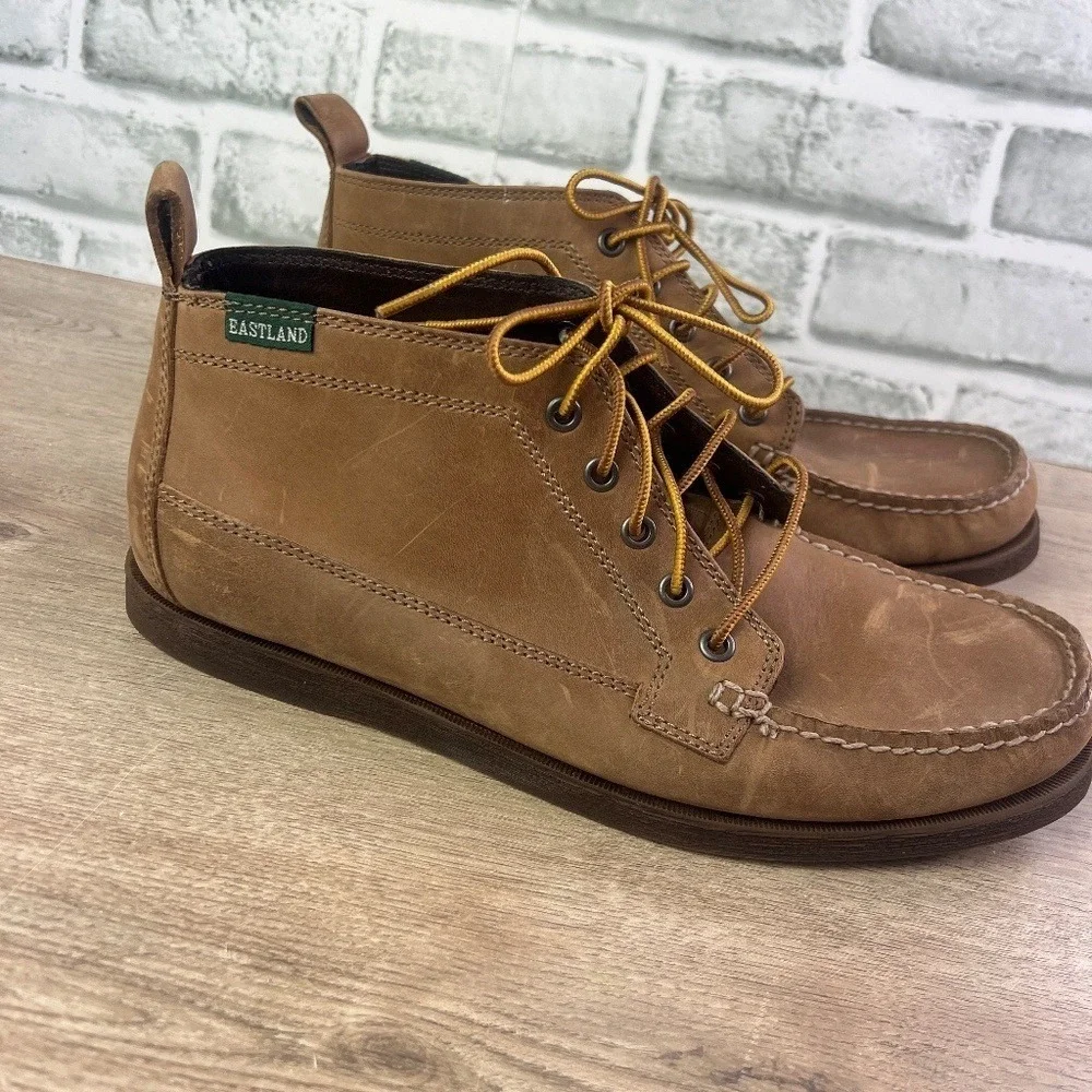 Eastland Seneca Camp Moc Chukka Boots Brown Leather Size 10.5‎